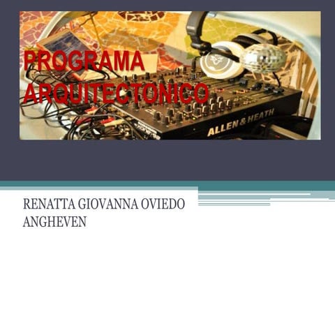 Programa arquitectonico bar