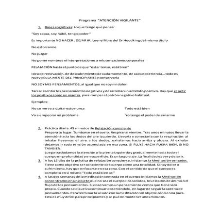 Programa atención vigilante