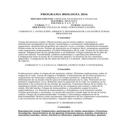 Programa Biología 2° 2 EES 3 2016