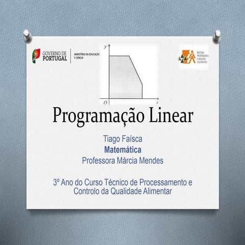 Programação linear  Matematica