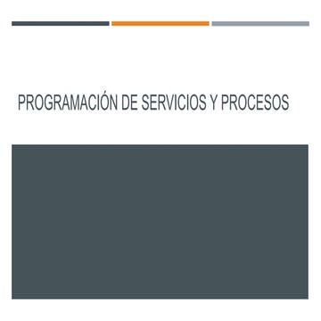 Programación de servicios y procesos