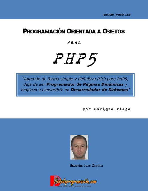 Programación orientada a objetos para php5