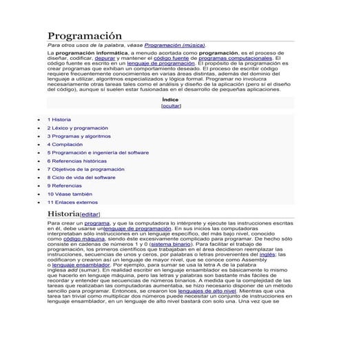Programación