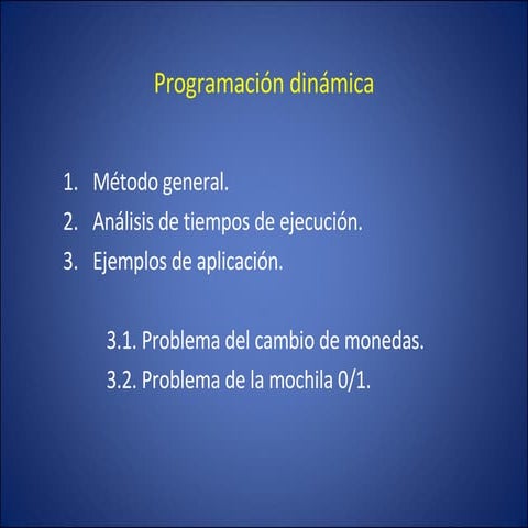 Programación Dinámica
