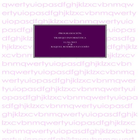 Programación. trabajo