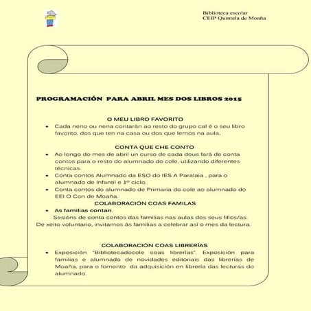 Programación abril 2015