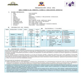 Programación anual 2016 pfrh 