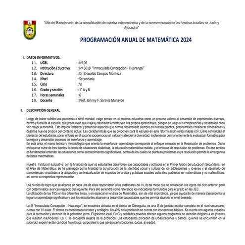 PROGRAMACIÓN ANUAL DE MATEMÁTICA 2024 - 1° AÑO.docx