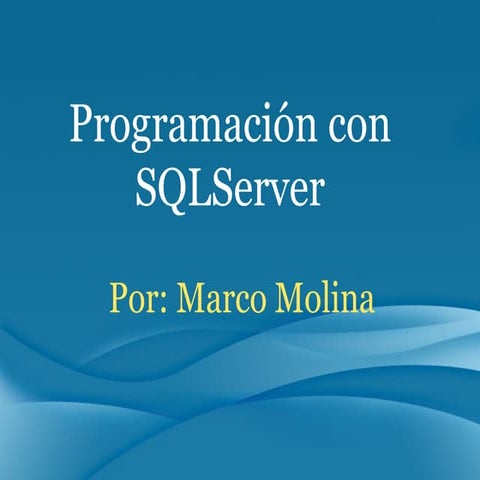 Programación con sql server