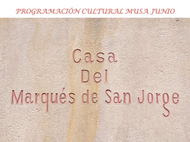 Programación cultural junio