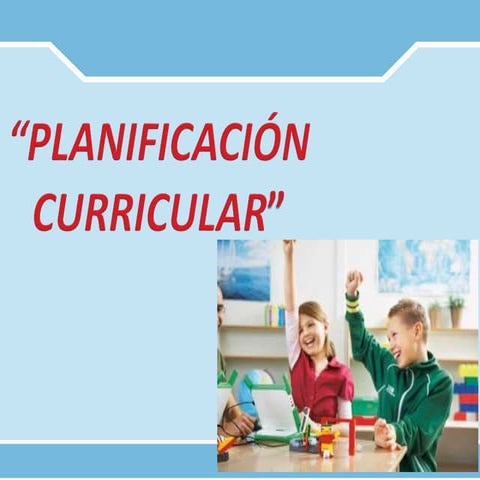 Programación curricular