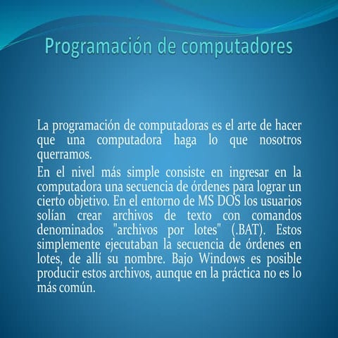 Programación de computadores