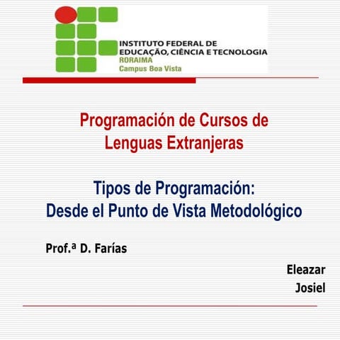 Programación de cursos de lenguas extranjeras