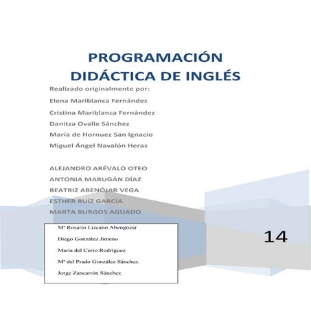 Programación didáctica inglés  terminado definitivo