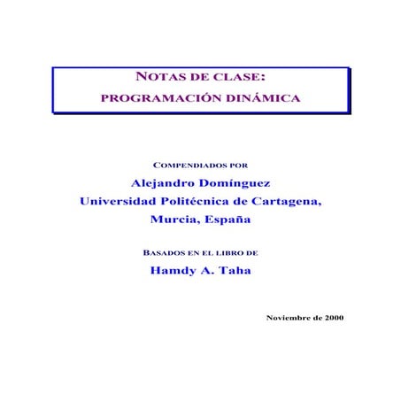 Programación dinámica