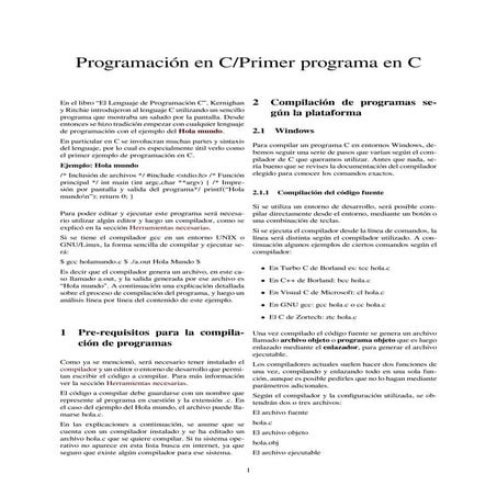 Programación en c primer programa en c