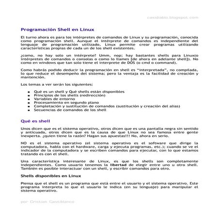 Programacinenshell linux