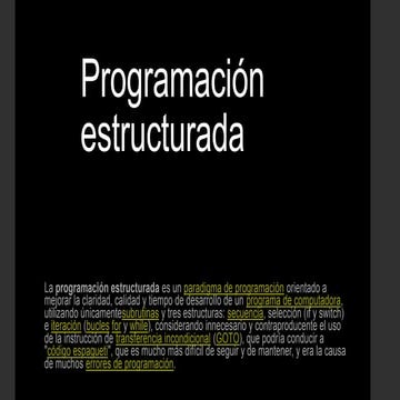 Programación estructurada