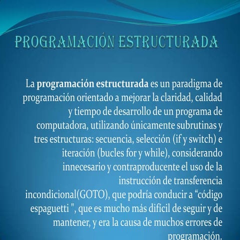 Programación estructurada