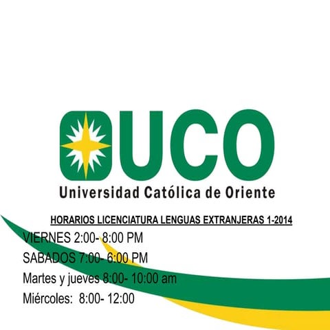 Programación licenciatura 2014 1