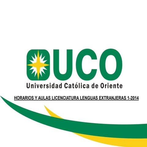 Programación licenciatura 2014 1 Aulas