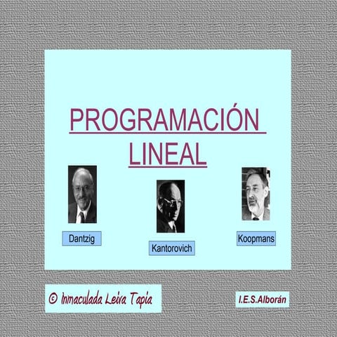 Programación lineal
