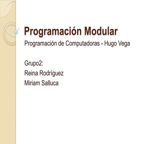 Programación modular