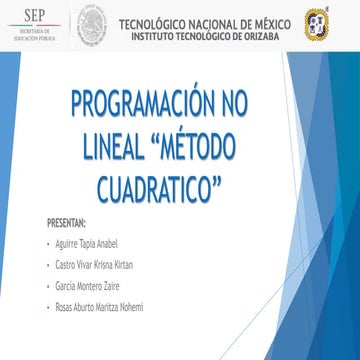 Programación no lineal