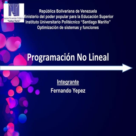 Programación no linealeeee fernando yepez
