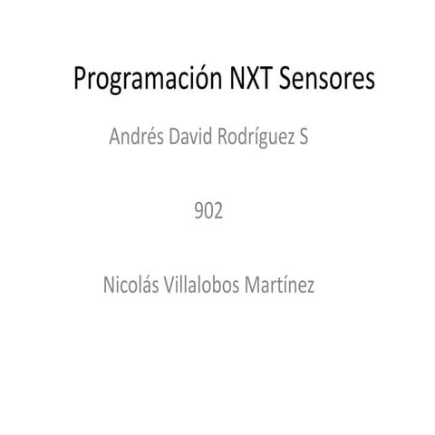 Programación nxt sensores