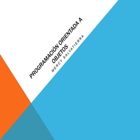 Programación orientada a objetos