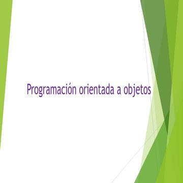 Programación orientada a objetos