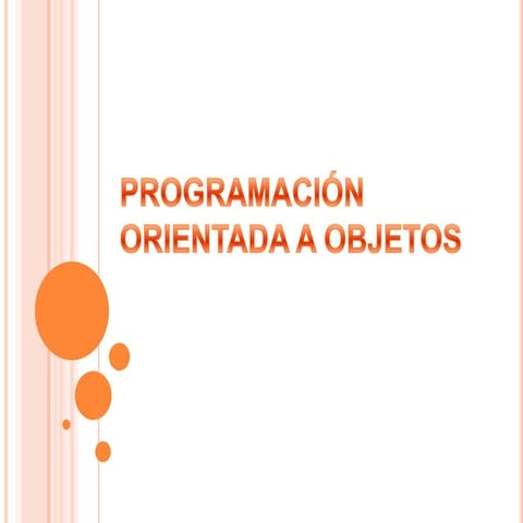 Programación orientada a objetos