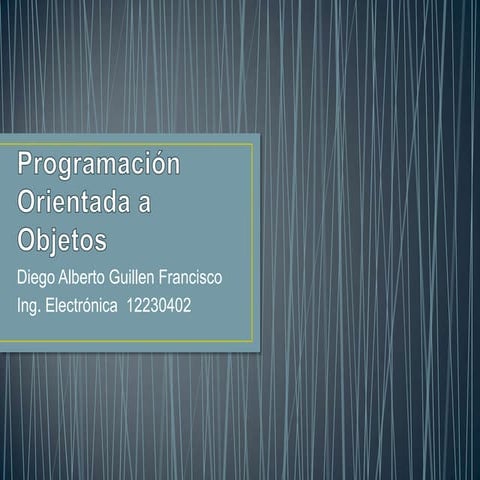 Programación orientada a objetos