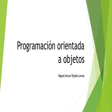 Programación orientada a objetos