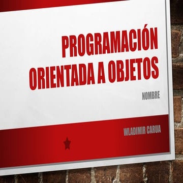 Programación orientada a objetos
