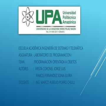 Programación orientada a objetos
