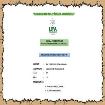 Programación orientada a objetos