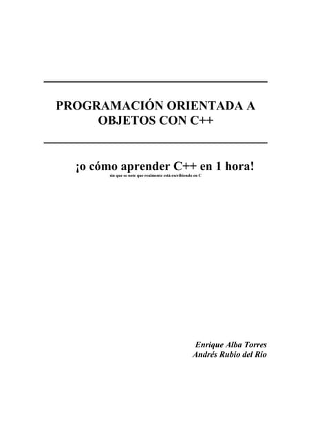 Programación orientada a objetos con c++