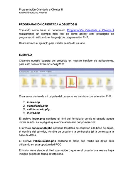 Programación orientada a objetos II