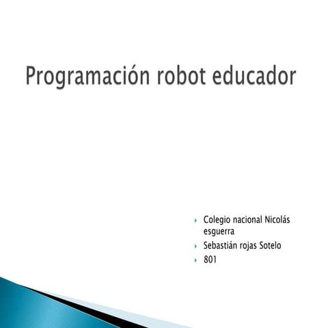 Programación robot educador