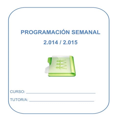 PLANTILLA PROGRAMACIÓN CURSO 2014/2015