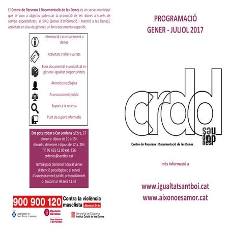 Programacio crdd gener juliol 2017