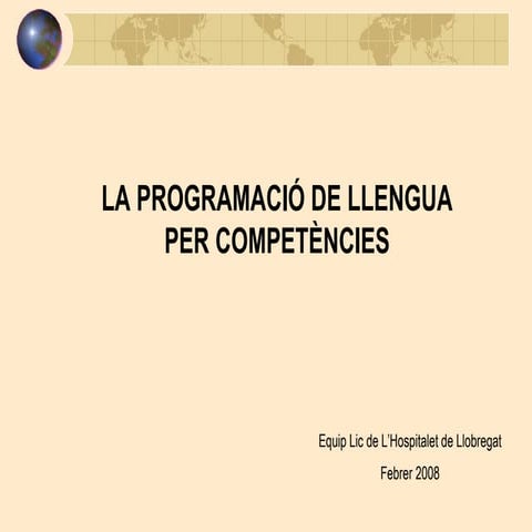 Programacio de Llengua i Competencies