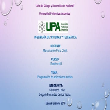 Programación de aplicaciones móviles