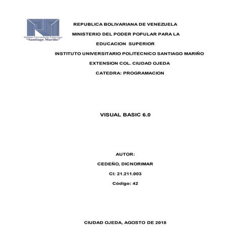 programacion. visual basic 6.0