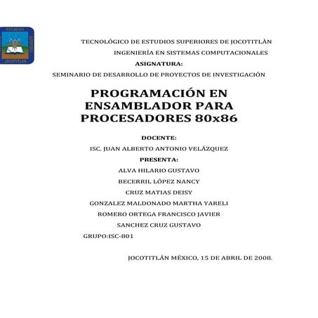 Programacion ensamblador-procesadoresk