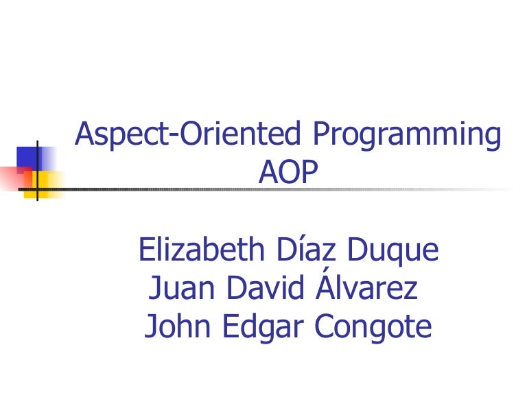 Programacion Orientada a Aspectos