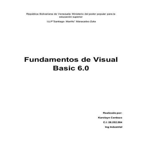Programacion 5% Karolayn Cardozo 28.252.584