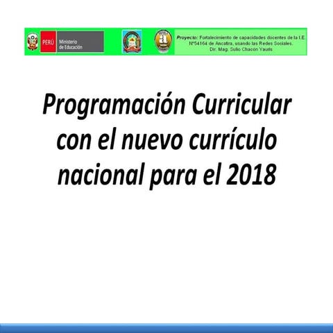 Programacion anual y unidades didacticas 2018